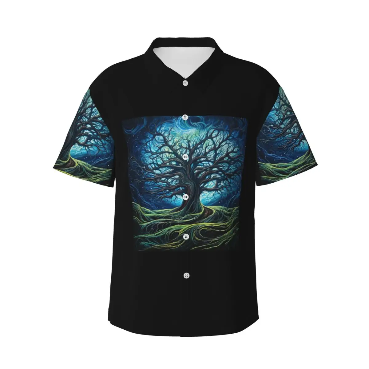 Мужские рубашки Magic Green Tree, гавайская рубашка с коротким рукавом, модные топы с лацканами для летнего пляжа
Мужские рубашки Magic Green Tree, гавайская рубашка с коротким рукавом, модные топы с лацканами для летнего пляжа