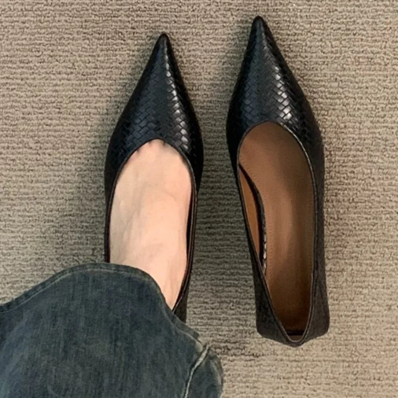 Nuevos Zapatos de Tacón Alto de Diseño con Punta en Pico para Mujer, Elegantes Vestidos, Zapatos de Fiesta, Tacones de Aguja Cómodos de Corte Bajo Nuevos Zapatos de Tacón Alto de Diseño con Punta en Pico para Mujer, Elegantes Vestidos, Zapatos de Fiesta, Tacones de Aguja Cómodos de Corte Bajo