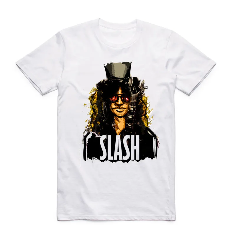 2019 Fashion Men Print Slash Cool T-shirt O-Neck Short Sleeves Summer Streetwear Casual Rock Band Gun N Roses Tops Tees T shirt
2019 Fashion Men Print Slash Cool T-shirt O-Neck Short Sleeves Summer Streetwear Casual Rock Band Gun N Roses Tops Tees T shirt
