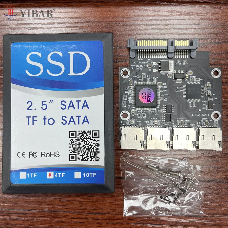 Four Way Micro-Sd Tf Memory Card To SATA Adapter With Case For Desktop Laptop PC Computer For Windows Linux SSD Accessories
Four Way Micro-Sd Tf Memory Card To SATA Adapter With Case For Desktop Laptop PC Computer For Windows Linux SSD Accessories
