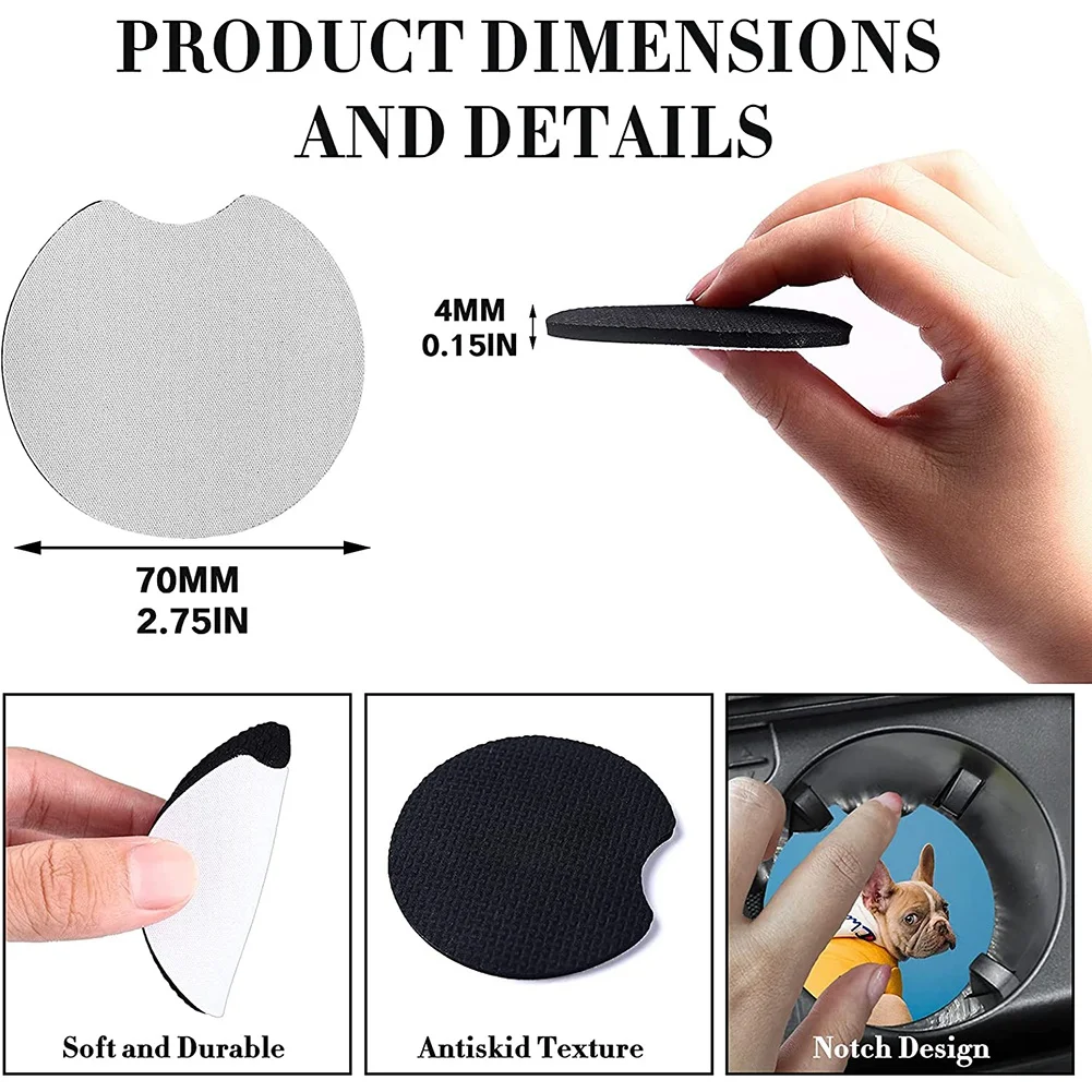 100 Pcs of Sublimation Blank Car Coasters Round Opening Blank Coasters Used for Sublimation DIY Crafts Car Coasters
100 Pcs of Sublimation Blank Car Coasters Round Opening Blank Coasters Used for Sublimation DIY Crafts Car Coasters