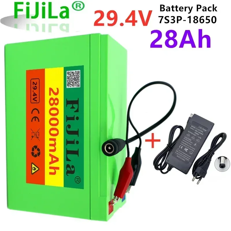 100% New 7S3P 18650 Li-ion Battery Pack 29.4V 28000mAh Electric Bicycle Moped /Electric/Lithium Ion Battery Pack+ 2A Charger
100% New 7S3P 18650 Li-ion Battery Pack 29.4V 28000mAh Electric Bicycle Moped /Electric/Lithium Ion Battery Pack+ 2A Charger