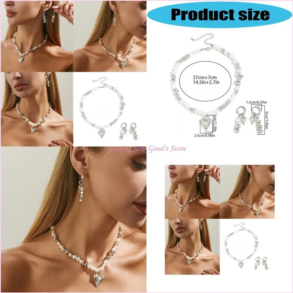57QA Versatile CCB Metal Jewelry Set With Imitation Pearls For Wedding Evening Wear
57QA Versatile CCB Metal Jewelry Set With Imitation Pearls For Wedding Evening Wear