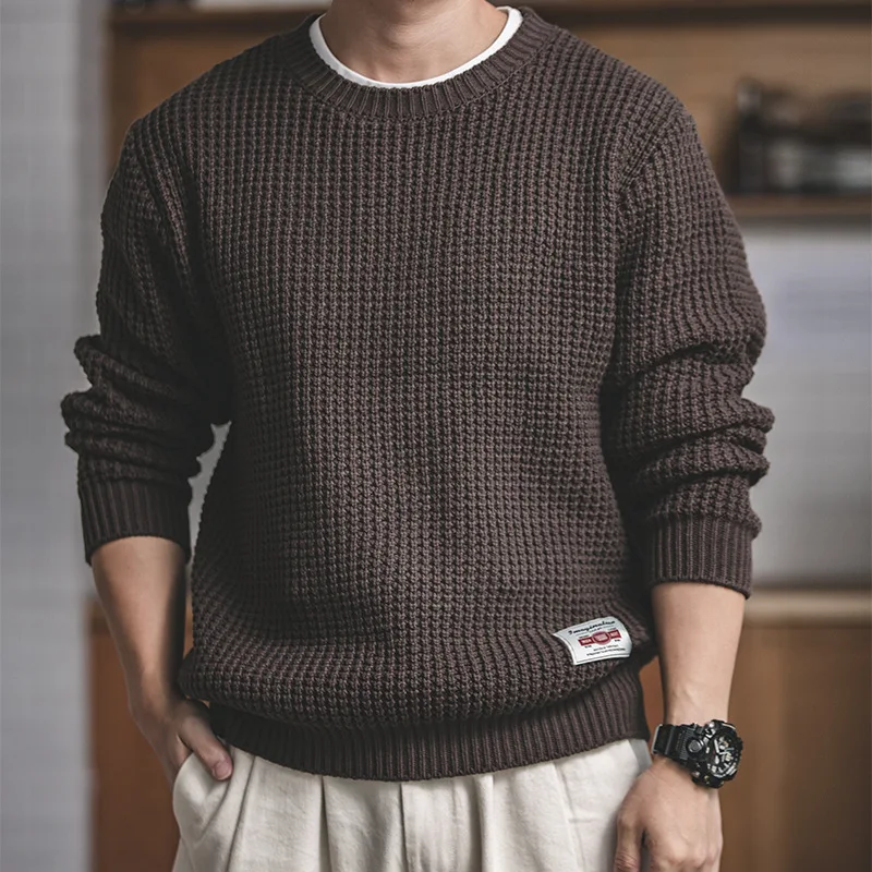 Korean-style Loose Round-neck Thick Woolen Men's Autumn and Winter Retro Thickened Knitted Casual Sweater for Young People.
Korean-style Loose Round-neck Thick Woolen Men's Autumn and Winter Retro Thickened Knitted Casual Sweater for Young People.