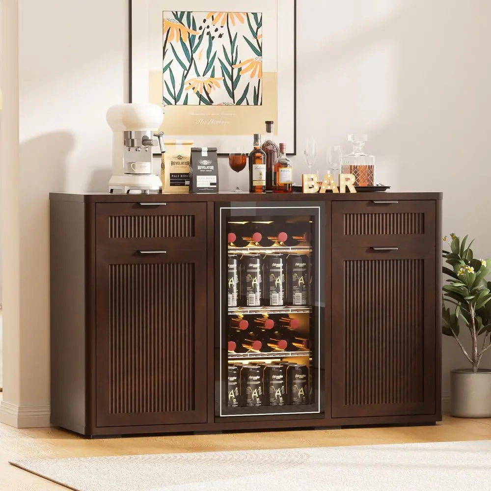 Wine Bar Cabinet with Mini Fridge Space, Liquor Coffee Cabinet with Hidden Trash Cabinet, Buffet Sideboard for Living Room, Kit
Wine Bar Cabinet with Mini Fridge Space, Liquor Coffee Cabinet with Hidden Trash Cabinet, Buffet Sideboard for Living Room, Kit