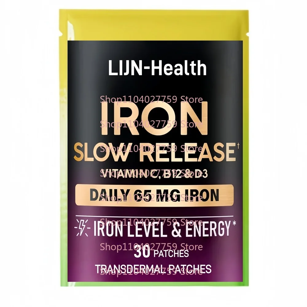 30 Patches Iron Transdermal Patches for Women With Vitamins C, D3, B6, B12 & Folate - Iron Level & Energy Support
30 Patches Iron Transdermal Patches for Women With Vitamins C, D3, B6, B12 & Folate - Iron Level & Energy Support