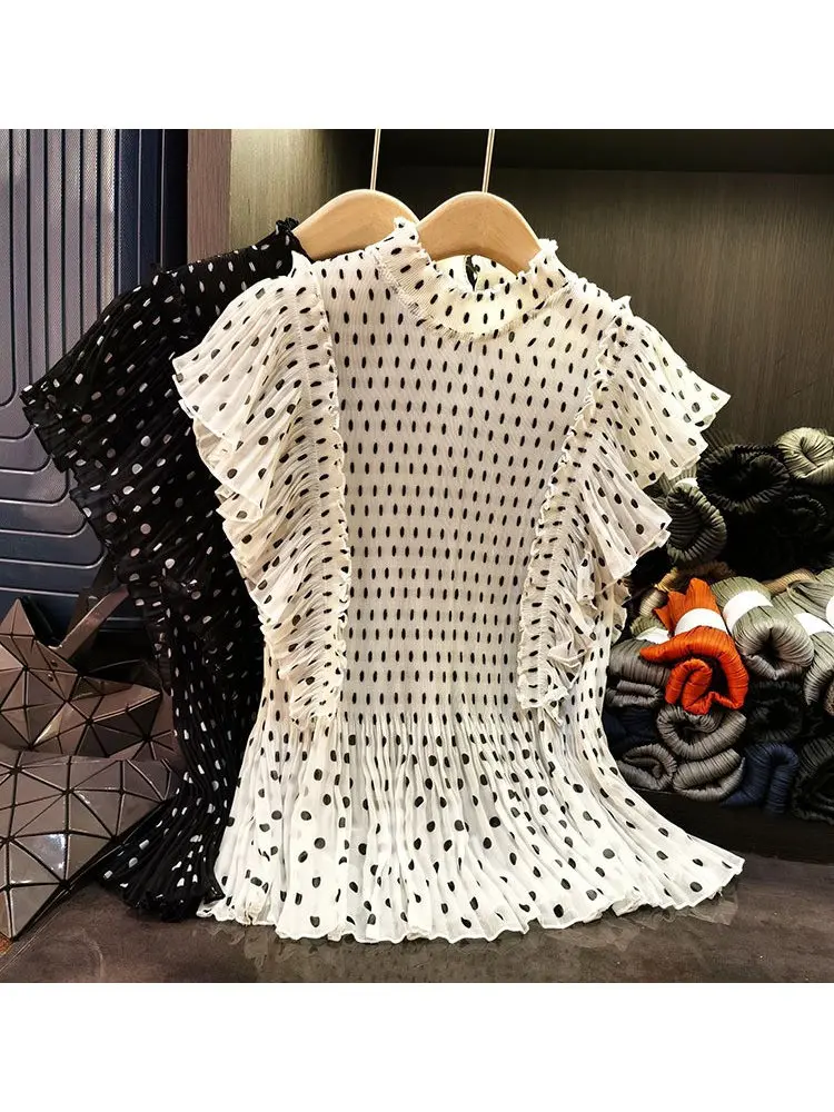 Premium Folded Polka Dot Short Sleeve Top Summer New Style Lace Hem Anti-Aging Lightweight T-Shirt French Style Loose Fit Pol...
Premium Folded Polka Dot Short Sleeve Top Summer New Style Lace Hem Anti-Aging Lightweight T-Shirt French Style Loose Fit Pol...