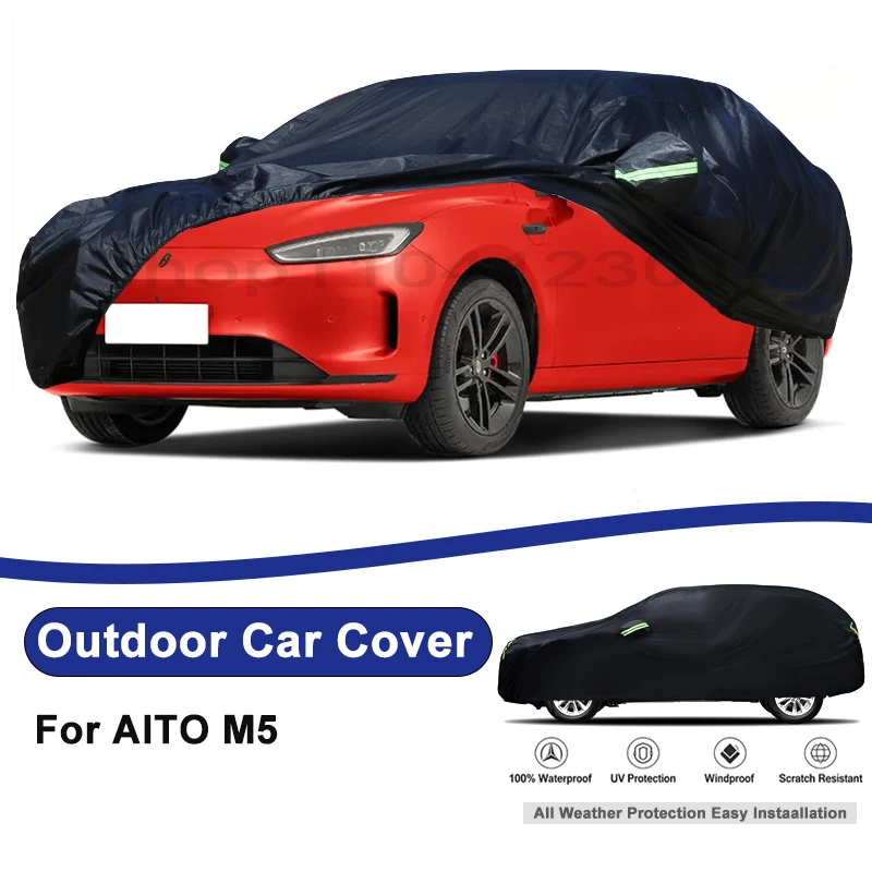Outdoor Full Car Cover For AITO M5 with Reflective Strips Waterproof Snowproof Dustproof UV Protection Auto Accessories
Outdoor Full Car Cover For AITO M5 with Reflective Strips Waterproof Snowproof Dustproof UV Protection Auto Accessories
