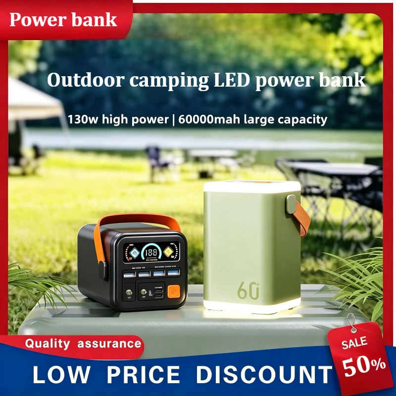 60000mAh Power Bank Portable Super Fast Charging External Battery Pack Multi Port Output for Outdoor Camping Streaming Travel
60000mAh Power Bank Portable Super Fast Charging External Battery Pack Multi Port Output for Outdoor Camping Streaming Travel