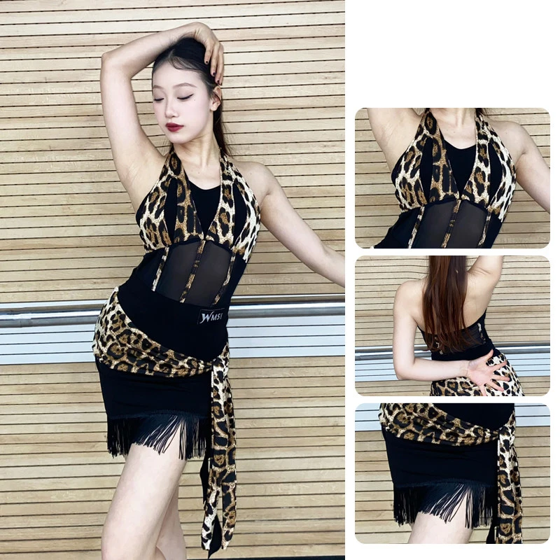 2026 New Latin Dance Performance Costumes For Women Sexy Leopard Tops Tassel Skirts Suit Chacha Rumba Adult Latin Wear XH4311
2026 New Latin Dance Performance Costumes For Women Sexy Leopard Tops Tassel Skirts Suit Chacha Rumba Adult Latin Wear XH4311