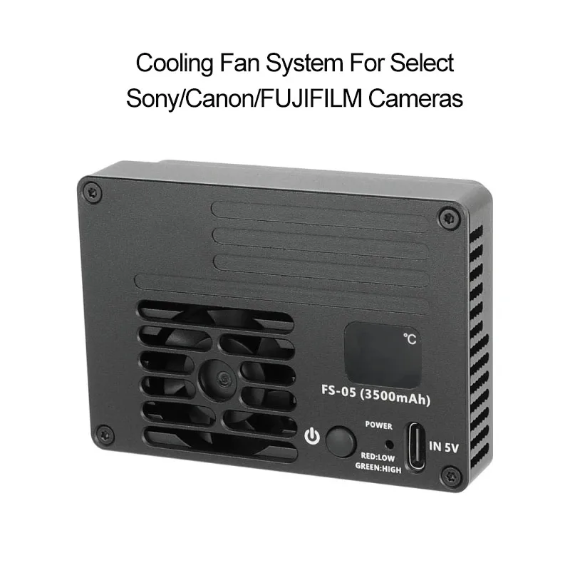 Система охлаждающего вентилятора камеры CAMVATE со светодиодным дисплеем температуры для выбора камер Sony/Canon/FUJIFILM
Система охлаждающего вентилятора камеры CAMVATE со светодиодным дисплеем температуры для выбора камер Sony/Canon/FUJIFILM