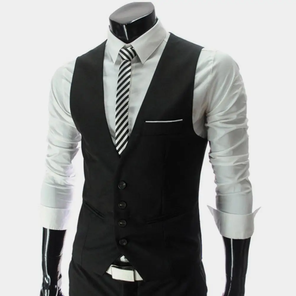 Men Suit Vest Slim Fit Sleeveless Vest Jacket Chain Decorat V Neck Single Breasted Formal Waistcoat Business Wedding Suit Vest
Men Suit Vest Slim Fit Sleeveless Vest Jacket Chain Decorat V Neck Single Breasted Formal Waistcoat Business Wedding Suit Vest