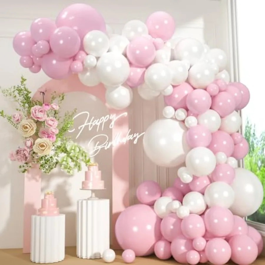 110pcs and l Balloons Garland Arch Kit, 18/12/10/5 Inch Pastel Pink White Latex Balloons for Baby Showers, Princess Birthday, W
110pcs and l Balloons Garland Arch Kit, 18/12/10/5 Inch Pastel Pink White Latex Balloons for Baby Showers, Princess Birthday, W