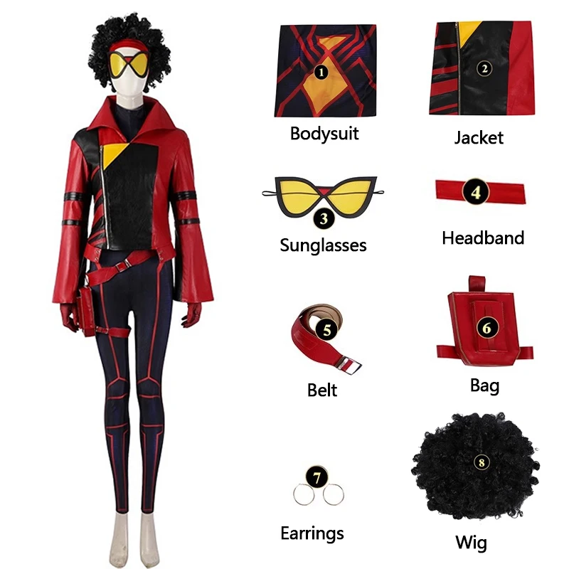 Spider-Woman Jessica Drew Cosplay Costume Full Set Jumpsuit Outfit with Wig Glasses for Women Halloween Carnival Party Comic Con
Spider-Woman Jessica Drew Cosplay Costume Full Set Jumpsuit Outfit with Wig Glasses for Women Halloween Carnival Party Comic Con