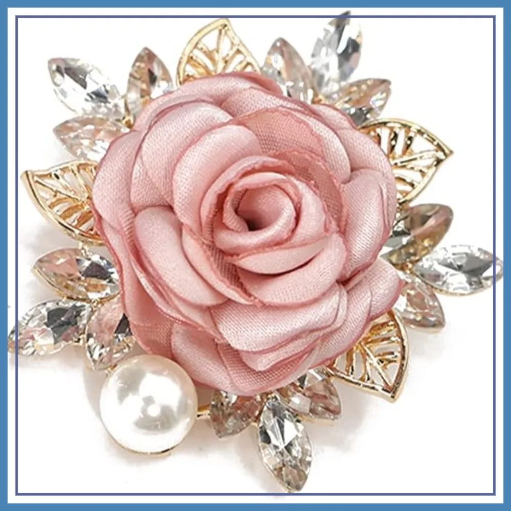 Elegant Rose Brooch Pin for Wedding Party Suit Accessories Boutonniere Gift Handmade Imitation Crystal Pearl Fabric Flower Lapel Pin
Elegant Rose Brooch Pin for Wedding Party Suit Accessories Boutonniere Gift Handmade Imitation Crystal Pearl Fabric Flower Lapel Pin
