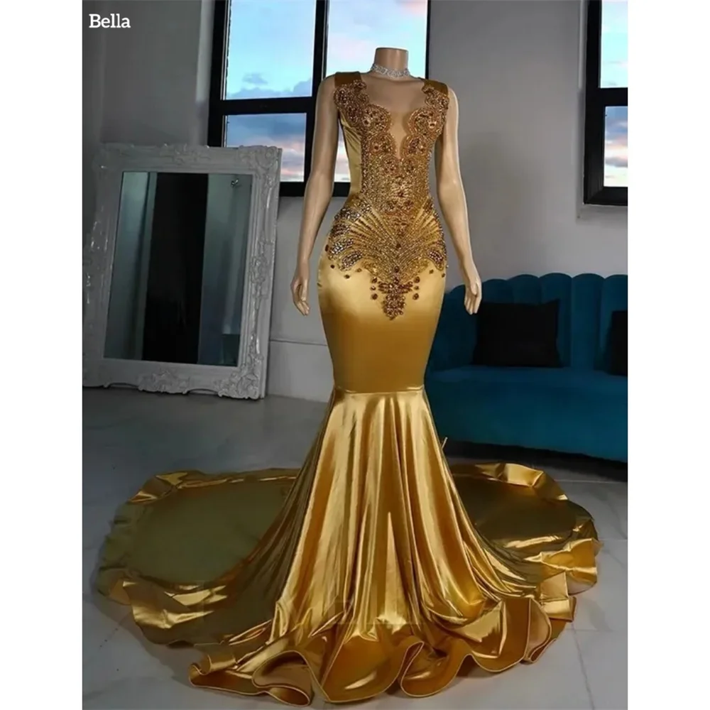 Bella Индивидуальные вечерние платья с v-образным вырезом и бисером, вечерние платья без рукавов с кристаллами, сексуальное платье для выпускного вечера на молнии со шлейфом 2025
Bella Индивидуальные вечерние платья с v-образным вырезом и бисером, вечерние платья без рукавов с кристаллами, сексуальное платье для выпускного вечера на молнии со шлейфом 2025