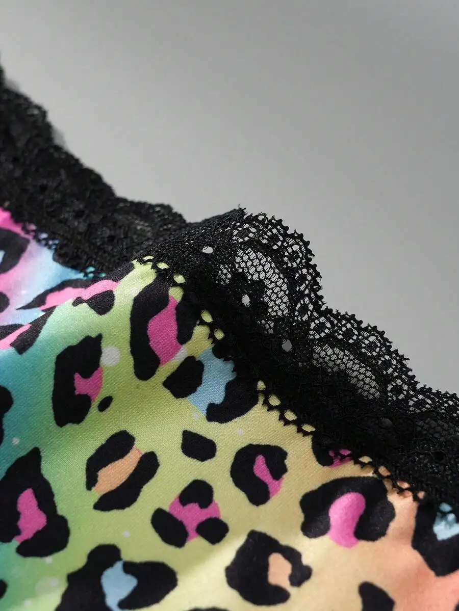 3pcs Pack Womens Leopard Print Lace Trim Panties Comfortable Underwear
3pcs Pack Womens Leopard Print Lace Trim Panties Comfortable Underwear