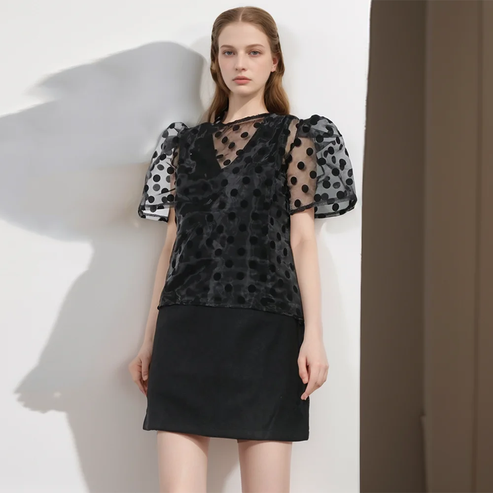 Sexy Solid Two Piece Sets For Women Round Neck Short Sleeve Dot Top V Neck Sleeveless Mini Dress Slimming Set Female Style
Sexy Solid Two Piece Sets For Women Round Neck Short Sleeve Dot Top V Neck Sleeveless Mini Dress Slimming Set Female Style