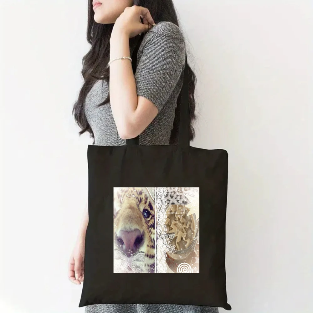 Coquette Animal Print Canvas Tote Bag, Lace Trim Cute Star Aesthetic Shoulder Bag for Daily Use
Coquette Animal Print Canvas Tote Bag, Lace Trim Cute Star Aesthetic Shoulder Bag for Daily Use
