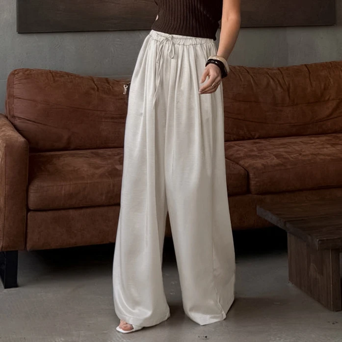 Chic Apricot Wide Leg Pants Women Casual Loose High Waist Drawstring Trousers Elegant Palazzo Pants Summer Beach Streetwear 2026
Chic Apricot Wide Leg Pants Women Casual Loose High Waist Drawstring Trousers Elegant Palazzo Pants Summer Beach Streetwear 2026