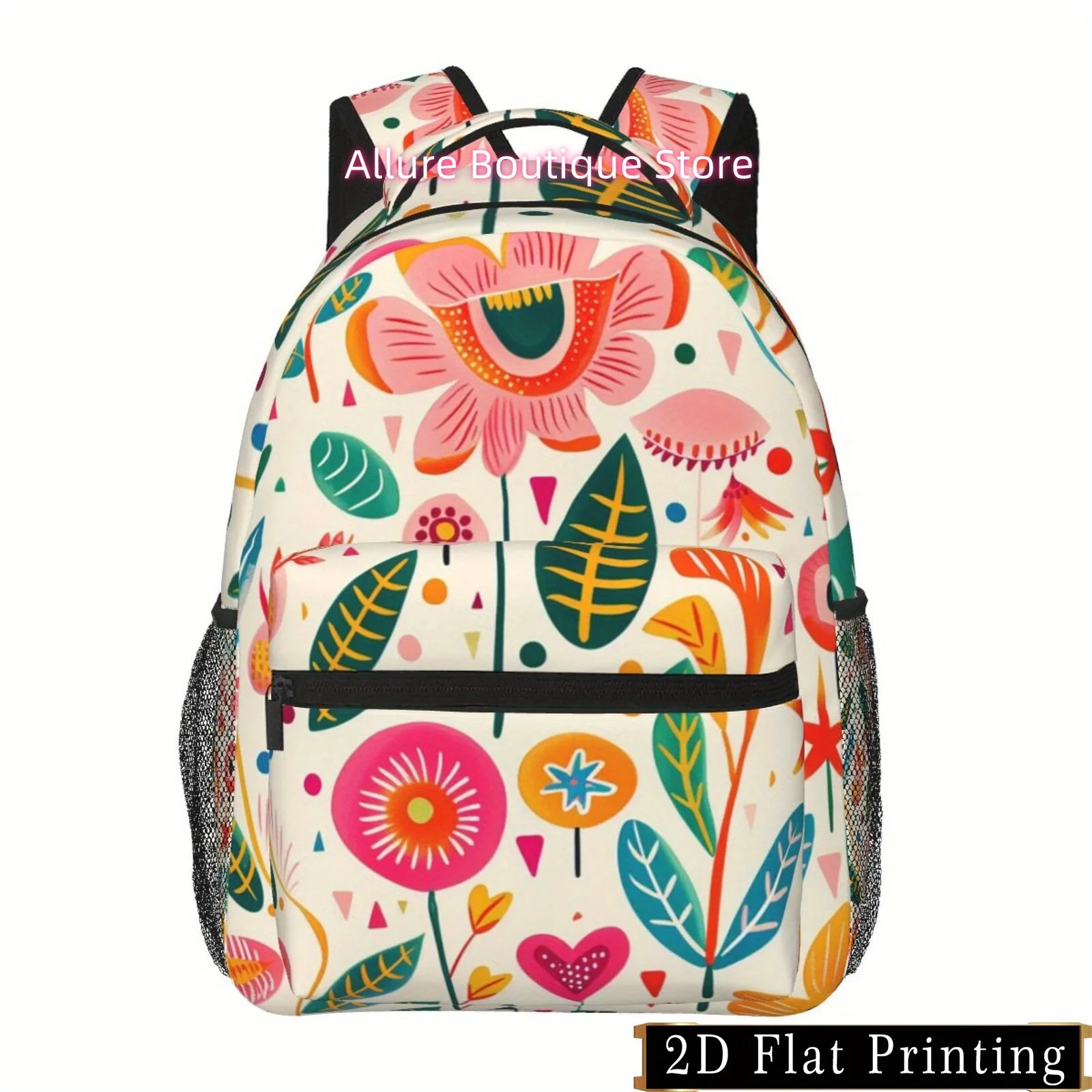 2D Flat, Stylish Floral Print Backpack with Adjustable Shoulder Straps, Large Capacity, Multiple Compartments, and Zipper Closur
2D Flat, Stylish Floral Print Backpack with Adjustable Shoulder Straps, Large Capacity, Multiple Compartments, and Zipper Closur