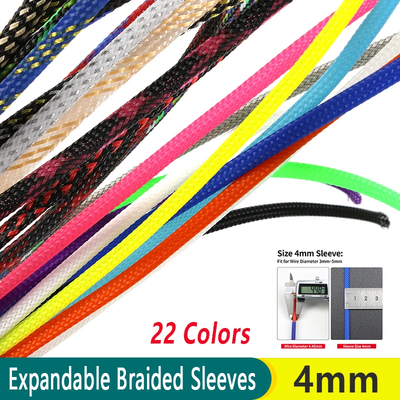 1-100Meter 4mm PET Expandable Braided Cable Sleeve High Density Wire Protecting Insulation Sheathing Cable Protective Sleeve
1-100Meter 4mm PET Expandable Braided Cable Sleeve High Density Wire Protecting Insulation Sheathing Cable Protective Sleeve