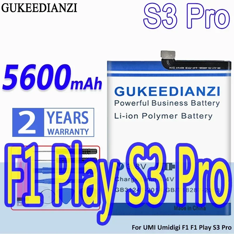 Аккумулятор GUKEEDIANZI большой емкости 5600 мАч для UMI Umidigi F1 Play S3 Pro, аккумуляторы для мобильных телефонов
Аккумулятор GUKEEDIANZI большой емкости 5600 мАч для UMI Umidigi F1 Play S3 Pro, аккумуляторы для мобильных телефонов