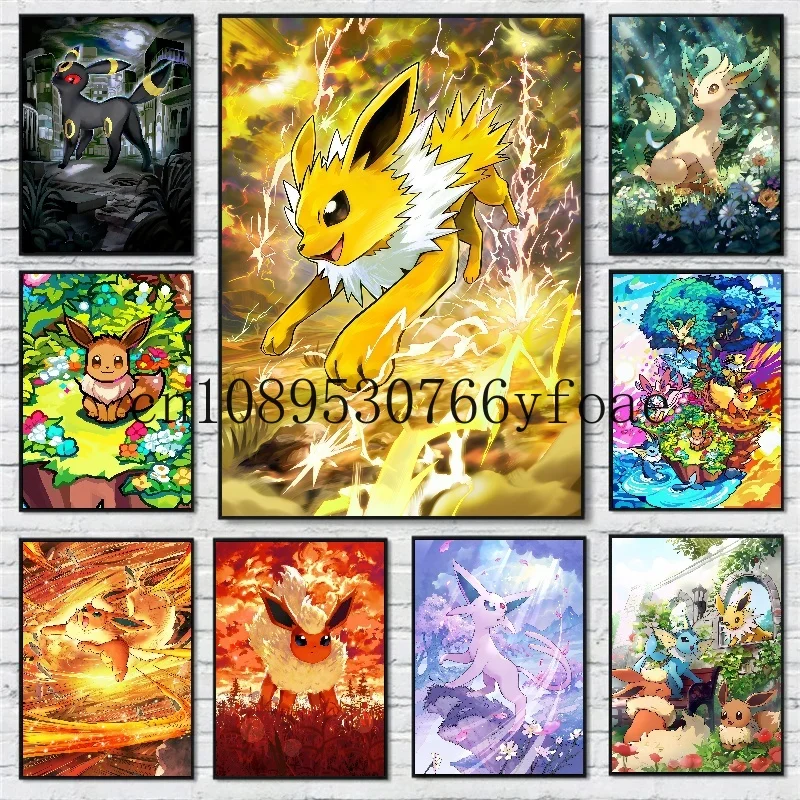 Classic Pokemon HD Canvas Painting Anime Figures Eevee Poster Print Watercolor Wall Art Picture Modern Home Decor Kids Gifts 
Classic Pokemon HD Canvas Painting Anime Figures Eevee Poster Print Watercolor Wall Art Picture Modern Home Decor Kids Gifts
