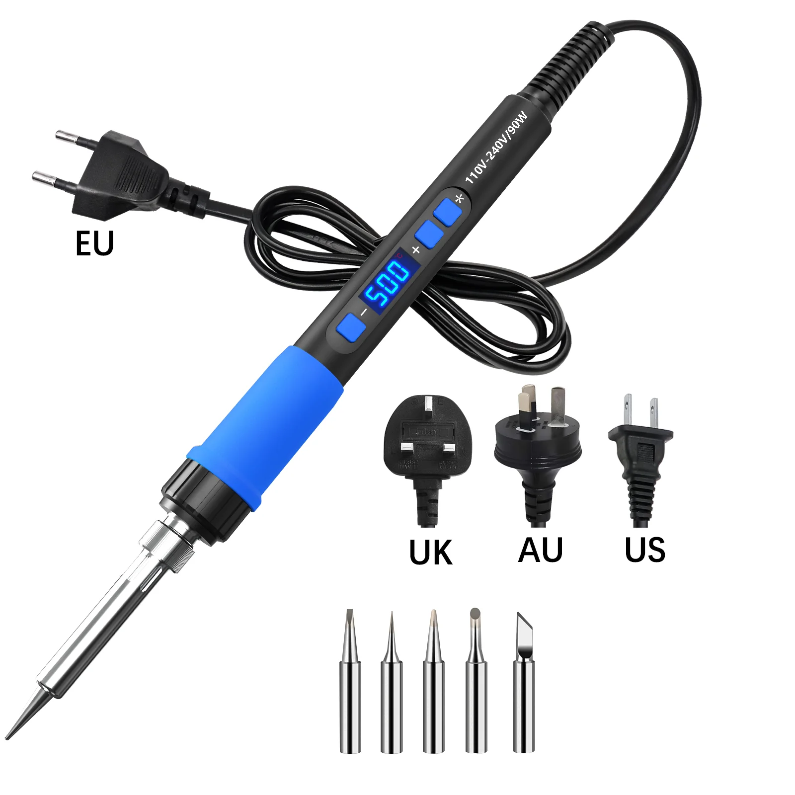 90W Soldering Iron Set with LCD Digital Display Adjustable Temperature 180°C to 500°C Automatic Sleep Mode for Electronics
90W Soldering Iron Set with LCD Digital Display Adjustable Temperature 180°C to 500°C Automatic Sleep Mode for Electronics