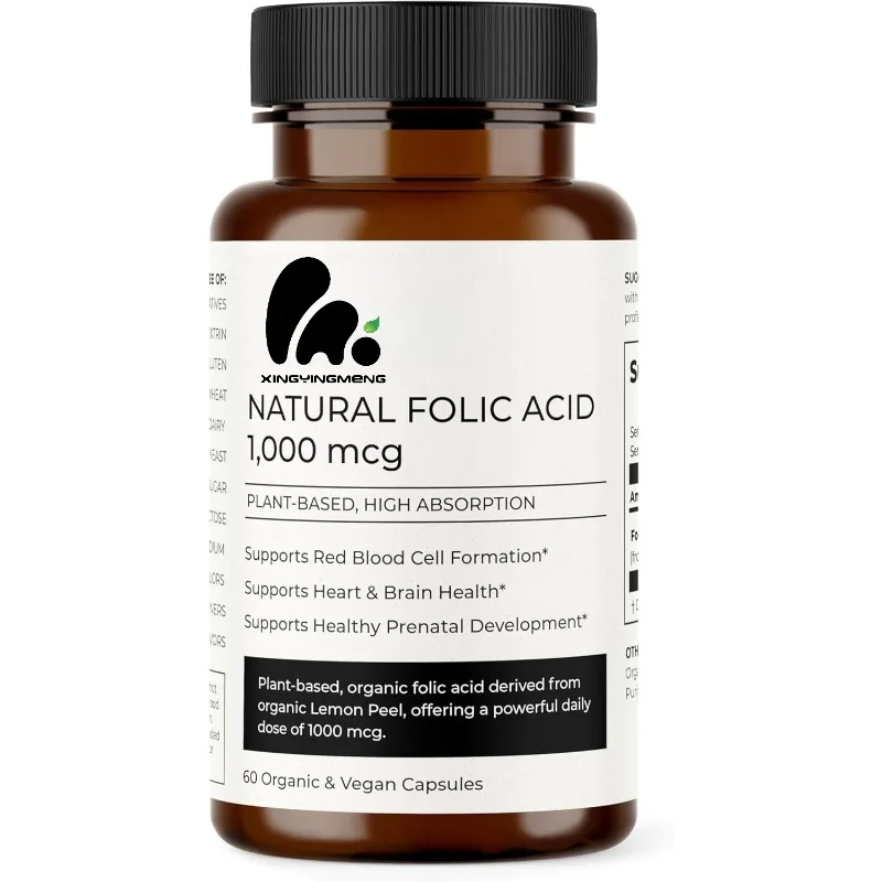 Добавка с органической фольной кислотой, 1000 микрограмм, содержащая лимонной скорлупе, витамин B9-60 капсул — высококачественная пищевая добавка
Добавка с органической фольной кислотой, 1000 микрограмм, содержащая лимонной скорлупе, витамин B9-60 капсул — высококачественная пищевая добавка