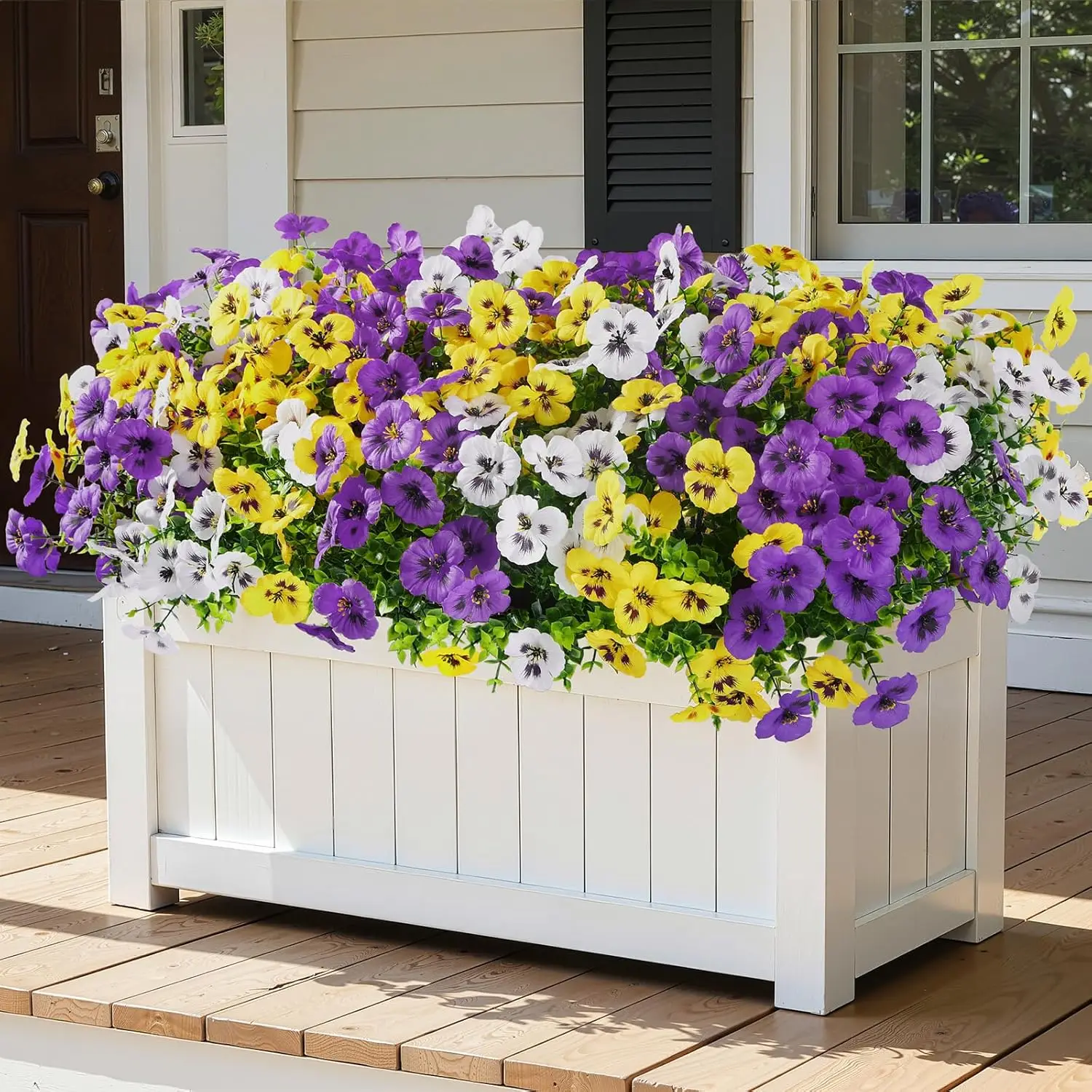 48 Bundles Artificial Flowers for Outdoors, Fake Spring Flowers for Decoration, UV Resistant Realistic Pansies with Euc
48 Bundles Artificial Flowers for Outdoors, Fake Spring Flowers for Decoration, UV Resistant Realistic Pansies with Euc