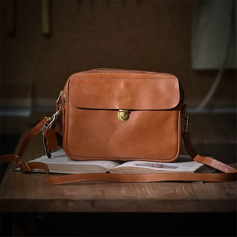 Vintage Luxury Genuine Leather Men's Messenger Bag Handmade Outdoor Leisure Daily Natural First Layer Cowhide Ttens Shoulder Bag
Vintage Luxury Genuine Leather Men's Messenger Bag Handmade Outdoor Leisure Daily Natural First Layer Cowhide Ttens Shoulder Bag