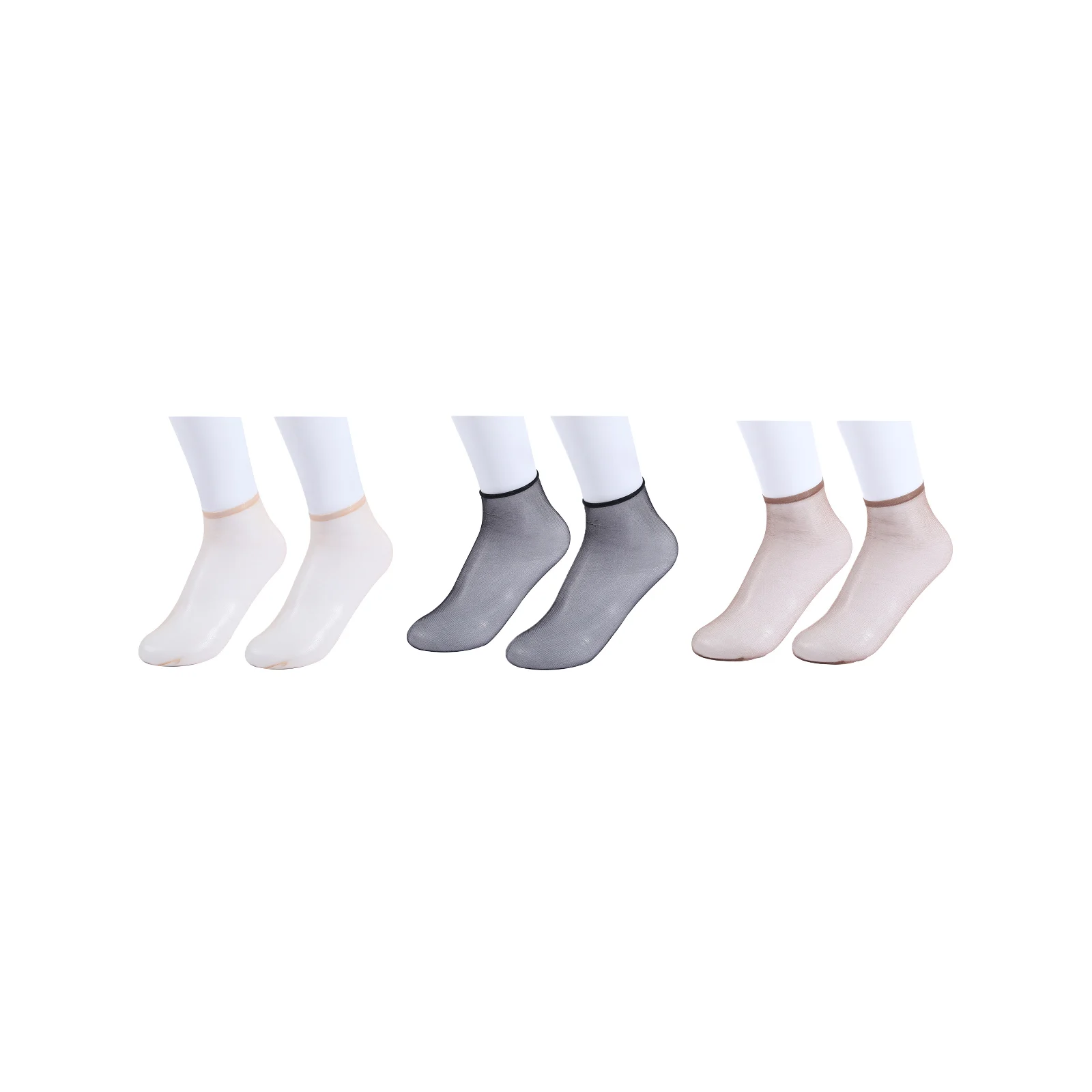 Women's crystal silk short socks three-color combination (skin color + black + brown)
Women's crystal silk short socks three-color combination (skin color + black + brown)