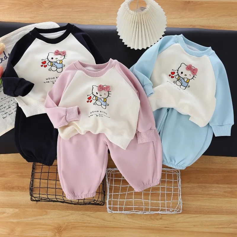 Hello Kitty Anime Kawaii Sanrio Casual Hoodie Pants Set Cute Cartoon Children Two-piece Set Casual Clothes Gifts for Kids
Hello Kitty Anime Kawaii Sanrio Casual Hoodie Pants Set Cute Cartoon Children Two-piece Set Casual Clothes Gifts for Kids