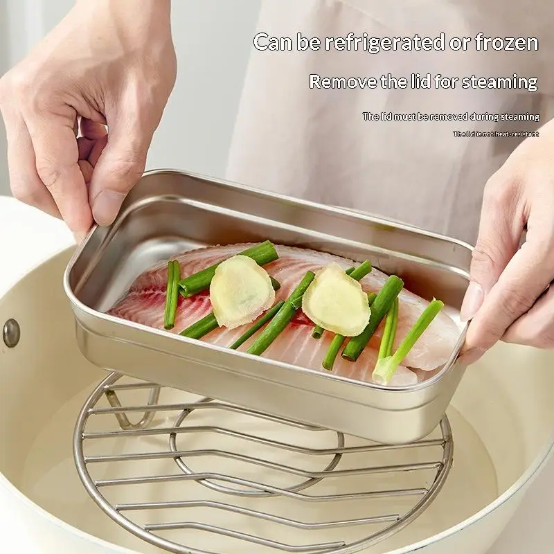 Portable 304 Stainless Steel Lunch Box Reusable Sealed Leak Proof Fruit Salad Food Bento Box For Student Office Worker
Portable 304 Stainless Steel Lunch Box Reusable Sealed Leak Proof Fruit Salad Food Bento Box For Student Office Worker