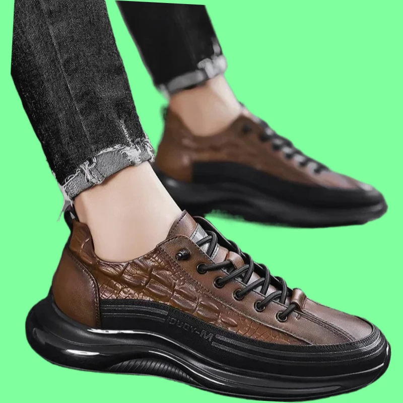 Crocodile Print Men Shoes Retro Design Leather Casual Sneakers Summer Platform Walking Shoes for Men New Slip on Tenis Masculino 
Crocodile Print Men Shoes Retro Design Leather Casual Sneakers Summer Platform Walking Shoes for Men New Slip on Tenis Masculino