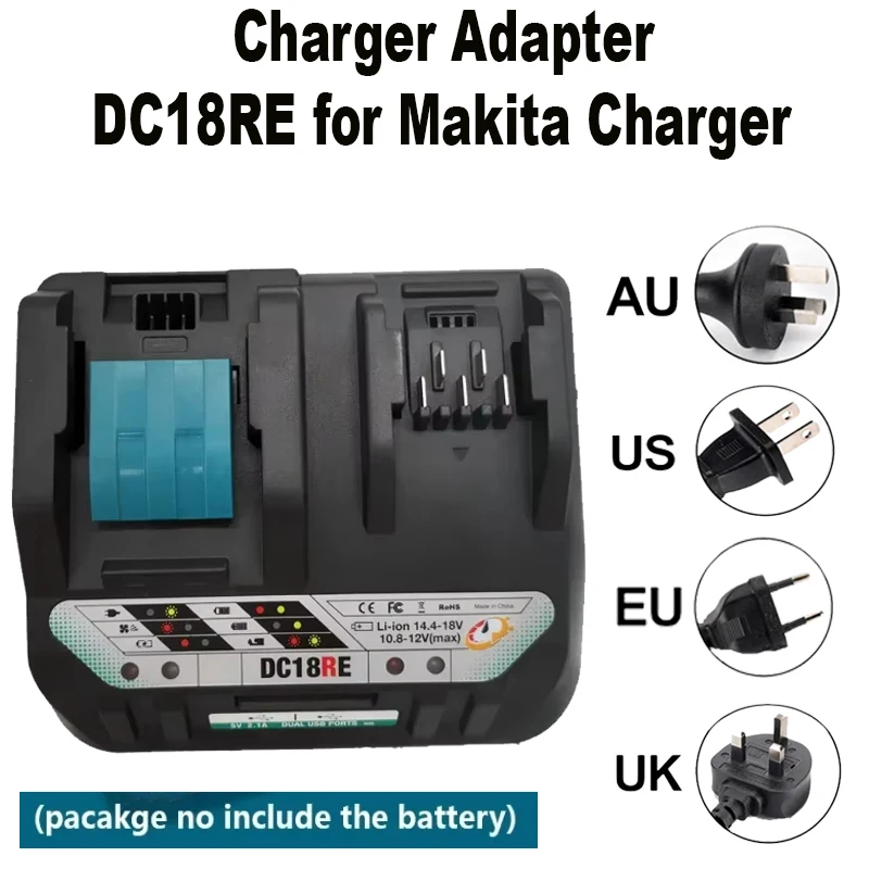 DC18RE 2-in-1 Charger for Makita 12-18V Power Tools Lithium-ion Battery BL1830 BL1430 BL1016 BL1021 BL1041
DC18RE 2-in-1 Charger for Makita 12-18V Power Tools Lithium-ion Battery BL1830 BL1430 BL1016 BL1021 BL1041