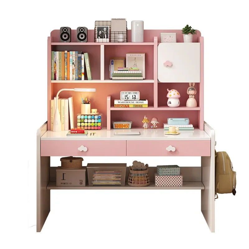 Kids Computer Desk Solid Wood Bookshelf Adjustable Height Lift Table Students Study Table Bedroom Writing Table and Chair Set 
Kids Computer Desk Solid Wood Bookshelf Adjustable Height Lift Table Students Study Table Bedroom Writing Table and Chair Set