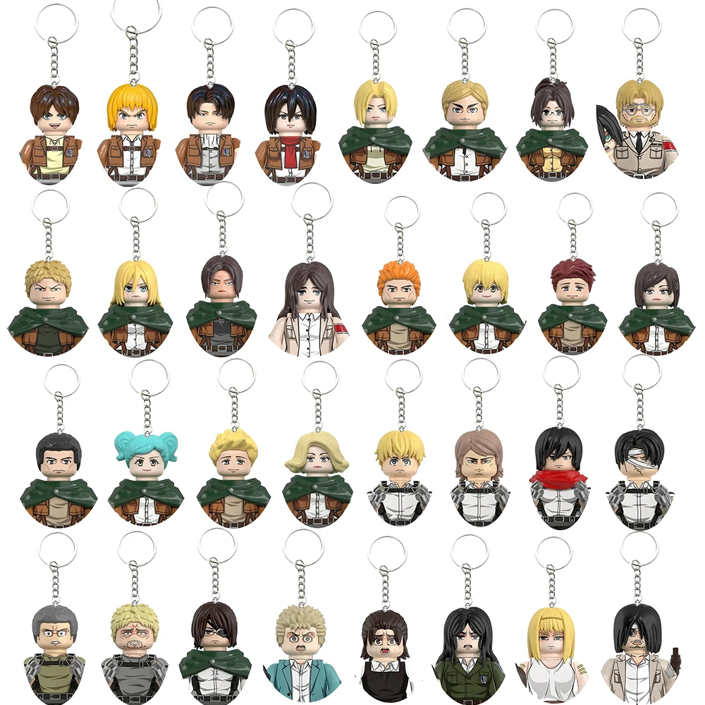 Anime Attack on Titan Building Blocks Keychain Mini Figure Keyring Collectible Toy Pendant for Bag Accessories Fans Gift
Anime Attack on Titan Building Blocks Keychain Mini Figure Keyring Collectible Toy Pendant for Bag Accessories Fans Gift