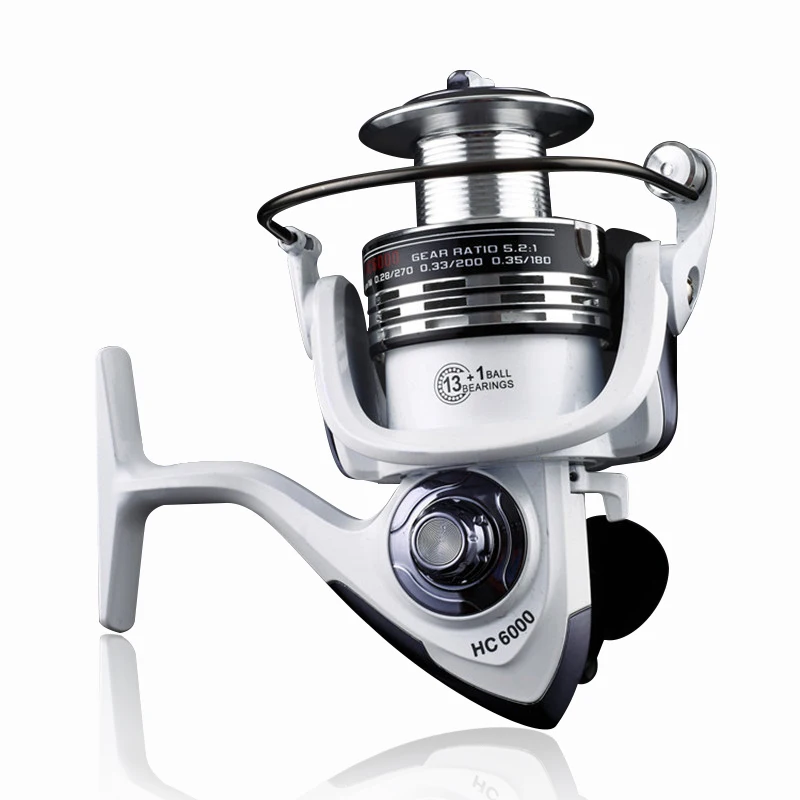 Fishing Reel Spinning HC1000-7000 13+1BB Series Metal Spool Spinning Wheel with Exchange Handle for Sea Fishing Carp Fishing
Fishing Reel Spinning HC1000-7000 13+1BB Series Metal Spool Spinning Wheel with Exchange Handle for Sea Fishing Carp Fishing