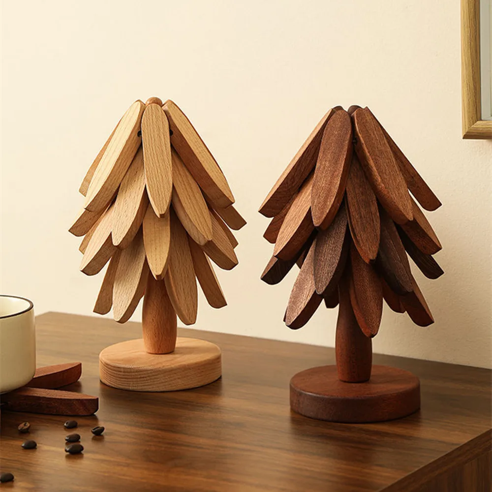 Tree Trivet Set of 5+1, Wooden Trivets for Hot Dishes, Bowls & Teapots - Natural Wood, Compact Storage, Kitchen Accessories
Tree Trivet Set of 5+1, Wooden Trivets for Hot Dishes, Bowls & Teapots - Natural Wood, Compact Storage, Kitchen Accessories