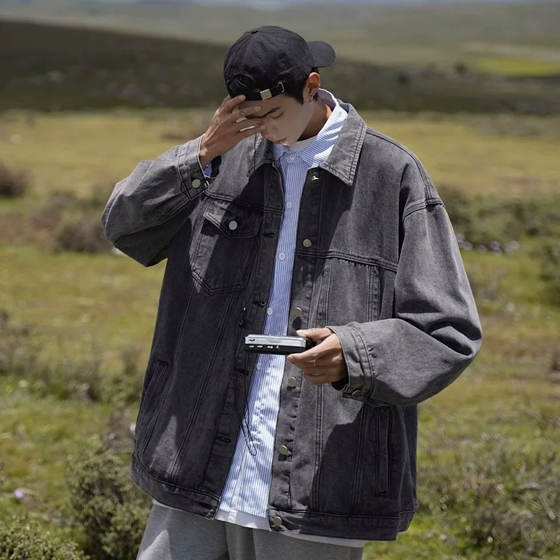 Мужская джинсовая куртка свободного кроя, весенне-осенняя модная универсальная повседневная куртка больших размеров, модная брендовая куртка, стильная куртка-топ
Мужская джинсовая куртка свободного кроя, весенне-осенняя модная универсальная повседневная куртка больших размеров, модная брендовая куртка, стильная куртка-топ