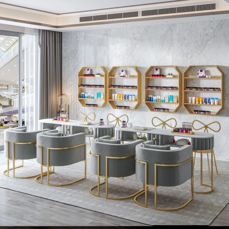 Modern High -end Nail Table and Chair Set Beauty Salon Professional Nail Table Salon Furniture Light Luxury Bedroom Makeup Table
Modern High -end Nail Table and Chair Set Beauty Salon Professional Nail Table Salon Furniture Light Luxury Bedroom Makeup Table