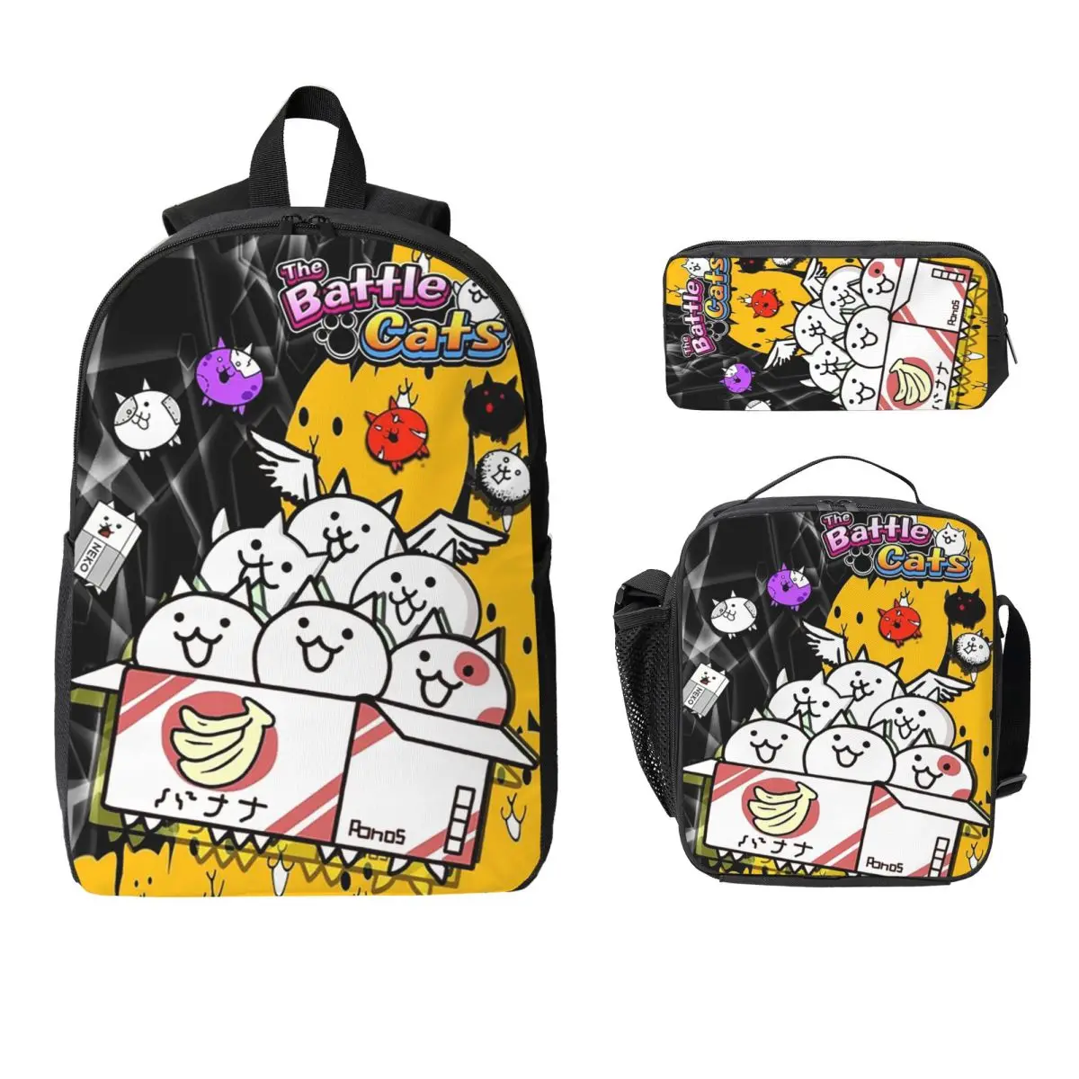 Battle Cats Backpack Student Boys Girls BookBag School Bag Laptop Shoulder Bags 3ps Insulated Lunch Bag Pencil Case
Battle Cats Backpack Student Boys Girls BookBag School Bag Laptop Shoulder Bags 3ps Insulated Lunch Bag Pencil Case