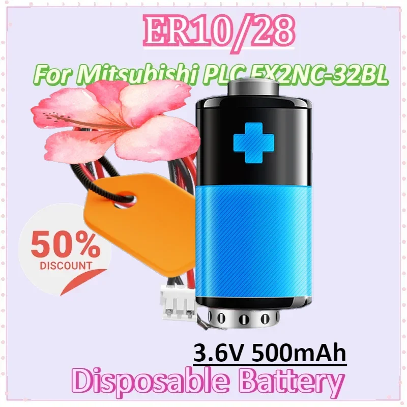 ER10/28 ER10280 3.6V 500mAh for Mitsubishi PLC FX2NC-32BL Lithium Disposable Battery
ER10/28 ER10280 3.6V 500mAh for Mitsubishi PLC FX2NC-32BL Lithium Disposable Battery
