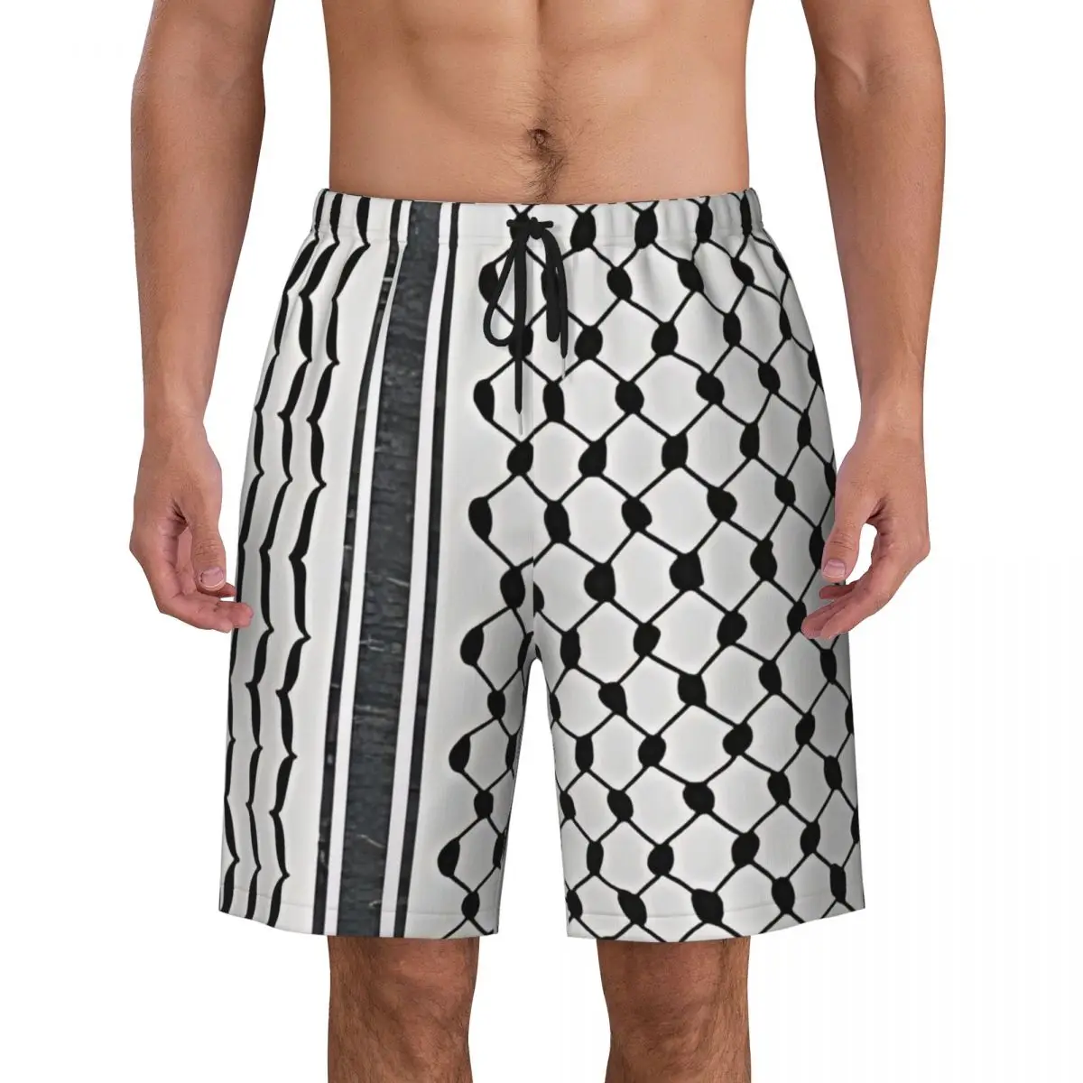 Летние спортивные шорты, мужские палестинские шорты с принтом Kufiya Kuffiyeh, повседневные дышащие плавки, большие размеры 
Летние спортивные шорты, мужские палестинские шорты с принтом Kufiya Kuffiyeh, повседневные дышащие плавки, большие размеры