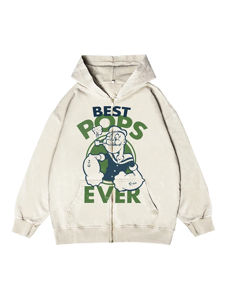 Waed Vintage Hooded Zipper Jaet Bob's Sailor Comic Animation Loose Fit Long Sve Youth Cotton Sweatirt Coat
Waed Vintage Hooded Zipper Jaet Bob's Sailor Comic Animation Loose Fit Long Sve Youth Cotton Sweatirt Coat