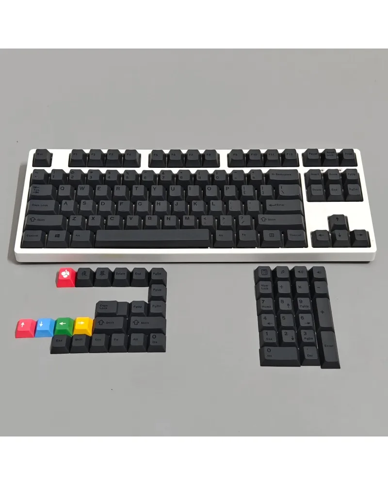 black keycaps with colorful accents pbt dye sub full set oem profile for mechanical keyboards
black keycaps with colorful accents pbt dye sub full set oem profile for mechanical keyboards