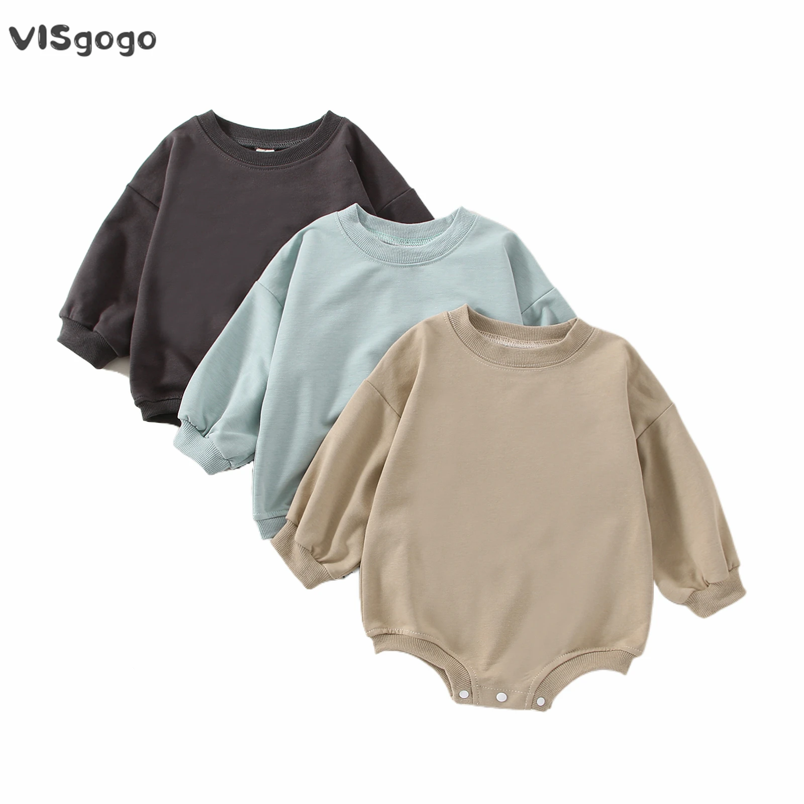 VISgogo Infant Baby Girls Boys Romper Solid Color Long Sleeve Round Neck Jumpsuits Spring Autumn Casual Bodysuits
VISgogo Infant Baby Girls Boys Romper Solid Color Long Sleeve Round Neck Jumpsuits Spring Autumn Casual Bodysuits