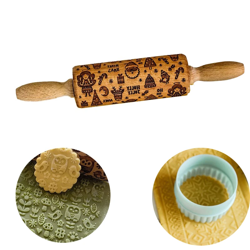 1 pcs Wooden Embossed Rolling Pin with Pattern for Kitchen Pastry, Baking Tools, Deep Engraving Cookies Stamp Tool
1 pcs Wooden Embossed Rolling Pin with Pattern for Kitchen Pastry, Baking Tools, Deep Engraving Cookies Stamp Tool